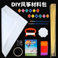 Bộ kit diều DIY, diều thủ công, tài liệu dạy học, hoạt động vẽ trống, tô màu, diều tự làm