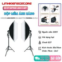 Bộ kit hỗ trợ ánh sáng chụp ảnh studio thương hiệu LINC0 chân LC cao 2 mét kèm softbox 50x70 cm {{linhkiensgstore}}