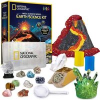 Bộ Kit Khoa Học/ Đá Quý/ Khảo cổ Stem chính hãng NATIONAL GEOGRAPHIC Earth Science Kit - Over 15 Science Experiments & STEM Activities for Kids, Includes Crystal Growing Kit, Volcano Science Kit