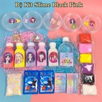 Bộ Kit Làm Slime Nhóm Nhạc Đen Hồng 31 Món Cao Cấp - Nguyên Liệu đầy đủ làm Slime Bơ,Slime Mây,Slime Basic
