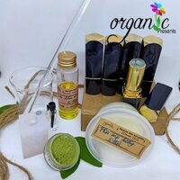 BỘ KIT LÀM SON DƯỠNG MÔI MATCHA HANDMADE TRỊ THÂM MÔI (DÙNG KHUÔN)