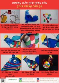 Bộ kit lồng đèn giấy kiếng con gà (20 - 25cm)