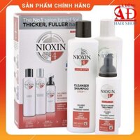 Bộ Kit Nioxin 4 gội xả tinh chất ngăn rụng làm dày cho tóc đã nhuộm uốn 300mlx2+100ml