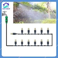 Bộ KIT phun sương 20 béc đồng + 20 mét dây 6mm+ phụ kiện, bộ phun sương 20 béc đồng đầy đủ cút nối