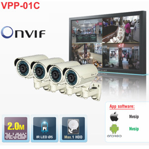 Bộ đầu ghi hình camera IP 4 kênh Vantech VPP-01C - Công nghệ PLC