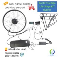 Bộ kit trợ điện liền baga cho xe đạp Olbike công suất lớn, bộ trợ điện xe đạp thông minh OLB 01