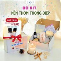 Bộ Kit Tự Làm Nến Thơm Thông Điệp, Set DIY Làm Nến Thơm Lời Nhắn Tặng Người Thương 120gr