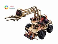 Bộ Kit Xe Cánh Tay Robot Lập Trình Microbit Kèm Dò Line, Tránh Vật Cản - BBC Micro:bit Arm Car Robot