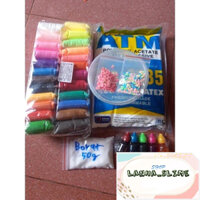 Bộ kit(Bộ đồ nghề) làm slime bơ 6 món hàng giá 125k