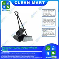 Bộ Ky Hốt Rác Có Nắp Đập Và Chổi Nhựa - CLEAN MART