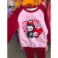 Bộ labubu nữ nỉ quần túi hộp co giãn