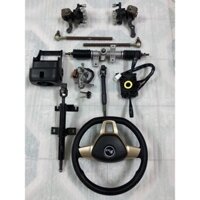 Bộ lái vô lăng xe 4 bánh đầy đủ,mai ơ tim ốc đo vuông 7cm,chéo 10cm,dùng chế xe 4 bánh lái vô lăng