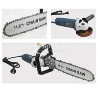 Bộ Lam Cưa Xích Gắn Máy Mài Cầm Tay Thành Máy Cưa Gỗ Tiện Dụng Loại 1
