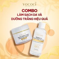 Bộ làm sạch và dưỡng trắng cao cấp Yococi 1 nước tẩy trang 100g + 1 kem dưỡng trắng da 20g