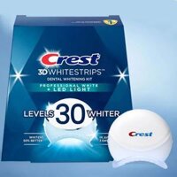 Bộ làm trắng răng miếng dán crest với đèn ngậm led