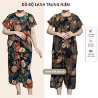 Bộ lanh mặc nhà trung niên, bộ lanh lửng trung niên