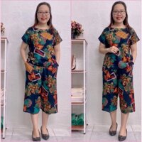 Bộ lanh trung niên cho mẹ shop Hồng Nhung, Bộ mặc nhà trung niên lanh ống sớ lửng cho người già người lớn tuổi