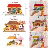 Bộ Lắp Ghép 3D Gỗ - Mô Hình 3D Gỗ Chủ Đề Tết Tự Lắp Ghép - Mang Hương Vị Tết Vào Nhà