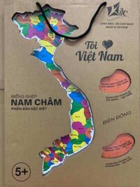 Bộ lắp ghép bản đồ Việt Nam và biển đảo bằng nam châm 2 khung chơi khổ A3 Cánh Diều