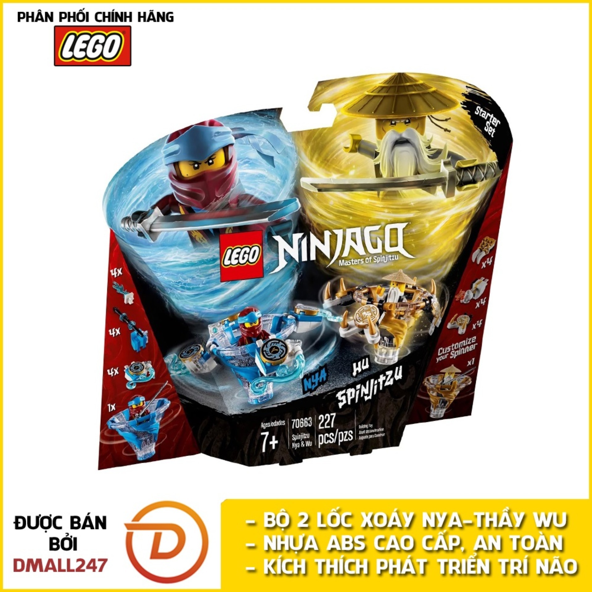 Bộ lắp ghép Bông dụ lốc xoáy Nya và Wu Lego Ninjago 70663