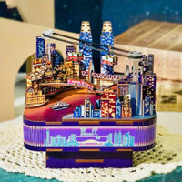 Bộ Lắp Ghép Gỗ 3D DIY Mô Hình Thành Phố Có Hộp Nhạc Music Box, Bộ Lắp Ráp Bằng Gỗ 3D - RÁP