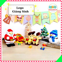Bộ Lắp Ghép LEGO Giáng Sinh Mini Đáng Yêu 22cm - Mô Hình Lắp Ghép Độc Đáo, Thú Vị, Trang Trí Phòng Mùa Giáng Sinh Đẹp
