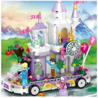 bộ lắp ghép lego lâu đài băng tuyết di động của công chúa