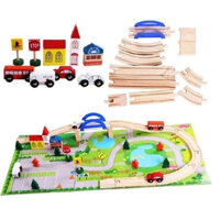 BỘ LẮP GHÉP MÔ HÌNH GIAO THÔNG BẰNG GỖ 40 CHI TIẾT - ĐỒ CHƠI GỖ AN TOÀN GIÚP BÉ PHÁT TRIỂN TRÍ TUỆ