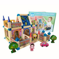 Bộ lắp ghép mô hình nhà gỗ 3D 128 chi tiết