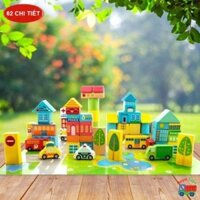Bộ lắp ghép mô hình thành phố bằng gỗ