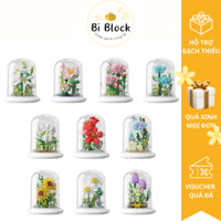 Bộ lắp ráp building blocks Hoa Tình mãi không phai Mô hình 3D Nanoblock Đồ chơi giảm stress văn phòng Giảm căng thẳng