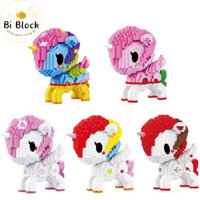 Bộ lắp ráp building blocks Unicorn Ngựa Một Sừng TokiDoki Sáng Tạo Cute Mô hình 3D trưng bày giải trí Quà tặng Dễ thương