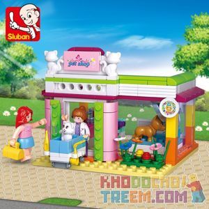 Bộ lắp ráp cửa hàng thú cưng Sluban-M38-B0602