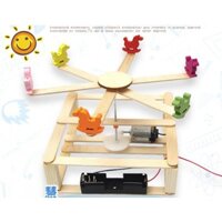 Bộ lắp ráp đu quay ngựa gỗ chạy bằng pin