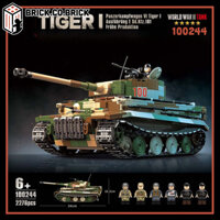 Bộ Lắp ráp Germany Tank Tiger I Đồ chơi Mô hình Xe tăng Chiến đấu hạng nặng Đức Tiiger I 100244