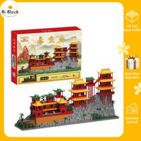 Bộ lắp ráp Huyền Không Tự Công Trình Kiến Trúc Trung Hoa  | Mô hình 3D Nanoblock | Đồ chơi giảm stress | Bộ sưu tập trưn