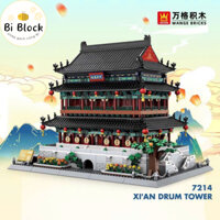 Bộ lắp ráp Kiến Trúc Cổ Điển Trung Hoa Tháp Chuông Tây An Mô hình 3D Đồ chơi giảm stress Sưu tập Trưng bày