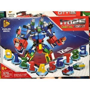 Bộ lắp ráp lego Panlos Brick 12 trong 1 - Mô hình Digital Robot 633021