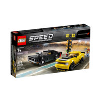 BỘ LẮP RÁP LEGO SPEED CHAMPIONS 75893 SIÊU XE 2018 DODGE CHALLENGER SRT DEMON VÀ SIÊU XE 1970 DODGE CHARGER R/T