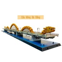 BỘ LẮP RÁP MÔ HÌNH GIẤY 3D CẦU RỒNG ĐÀ NẴNG DÀI GẦN 1 MÉT 262 mảnh ghép