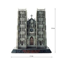 BỘ LẮP RÁP MÔ HÌNH GIẤY 3D NHÀ THỜ LỚN HÀ NỘI 17x35x19cm