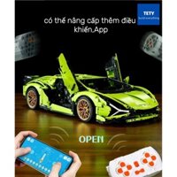 Bộ lắp ráp mô hình lamborghini tỷ lệ 1:8 3696 mảnh ghép đồ chơi thông minh