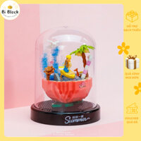 Bộ lắp ráp Mùa Hè Mát Mẻ Mô hình 3D Nanoblocks sáng tạo trưng bày Đồ chơi giảm stress