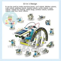 Bộ lắp ráp năng lượng mặt trời - Robot tương lai 13 IN 1 (EDUCATIONAL SOLAR ROBOT KIT) - 2115A - Thị trấn đồ chơi