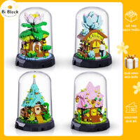 Bộ lắp ráp Ngôi Nhà Phép Thuật Magic House | Mô hình 3D Nanoblock | Đồ chơi giảm stress trưng bày sáng tạo