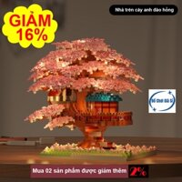 Bộ Lắp Ráp Ngôi Nhà Trên Cây Anh Đào Hồng, Ngôi Nhà Trên Cây Anh Đào Tím (Hộp Có Đèn)