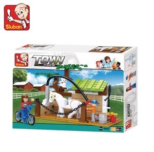 Bộ lắp ráp trại chăm sóc ngựa Sluban M38-B0557