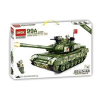Bộ lắp ráp xếp hình xe tăng,xe bọc thép bản màu xanh Lewan Block 90001 - 945 chi tiết