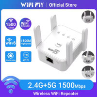 Bộ lặp WiFi không dây 1500Mbps Băng tần kép Bộ khuếch đại tín hiệu WiFi 5Ghz 2.4Ghz Bộ định tuyến WiFi với 6-Antenna