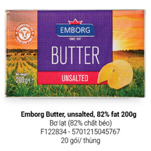 Bơ lạt Emborg 200g (82% chất béo)